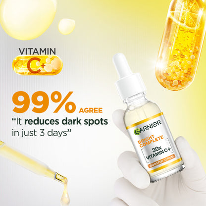 Garnier Vitamin C + Face Serum for Skin Brightening with 2% Niacinamide & 0.5% Salicylic Acid