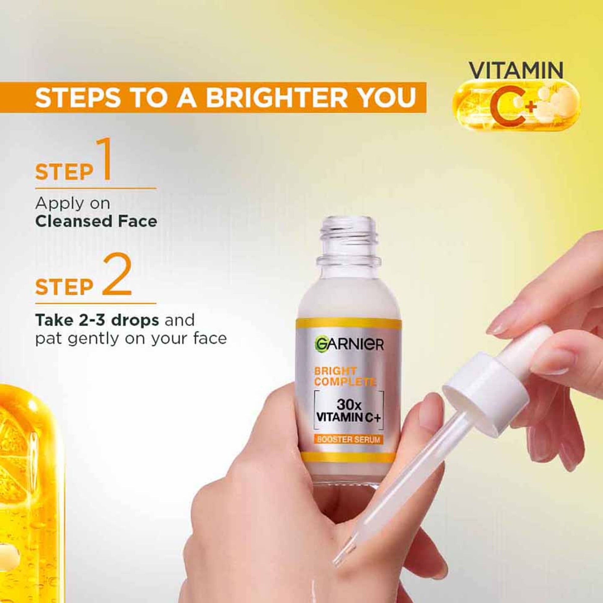 Garnier Vitamin C + Face Serum for Skin Brightening with 2% Niacinamide & 0.5% Salicylic Acid