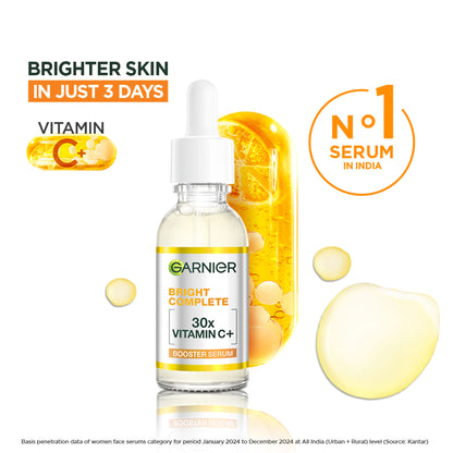 Garnier Vitamin C + Face Serum for Skin Brightening with 2% Niacinamide & 0.5% Salicylic Acid