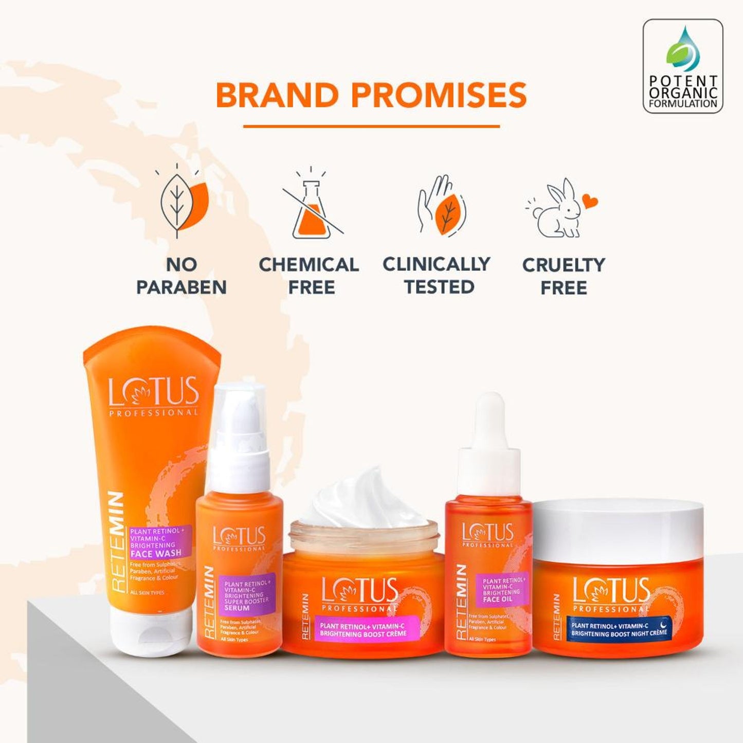 Lotus Professional Retemin Plant Retinol & Natural Vitamin C Brightening Boost Cream