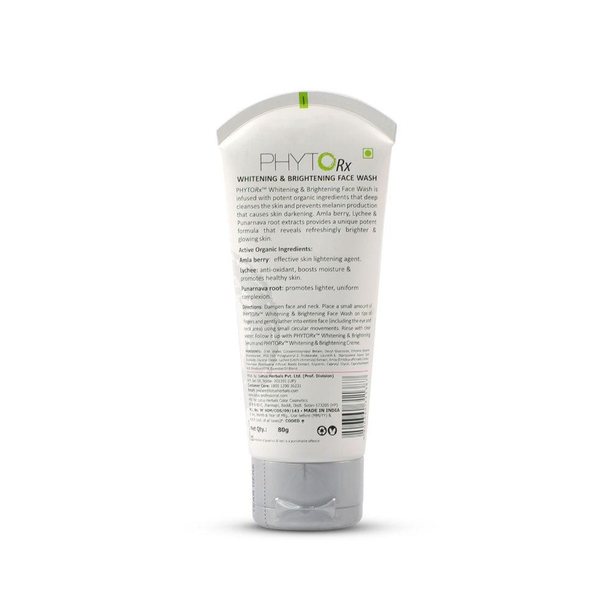 Lotus Professional PhytoRx Whitening & Brightening Preservative Free Face Wash, For Glowing skin