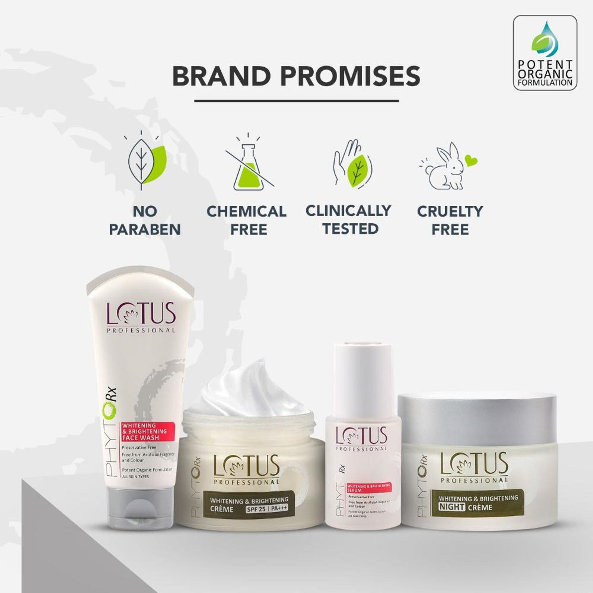 Lotus Professional PhytoRx Whitening & Brightening Face Serum, Preservative Free, For All Skin Types
