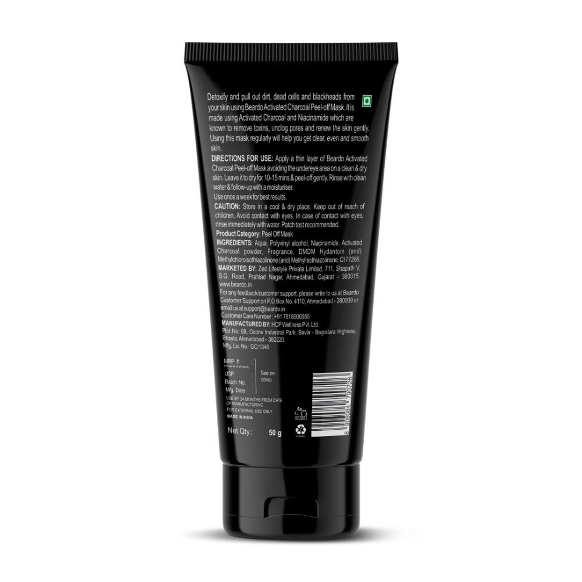 Beardo Activated Charcoal Peel Off Mask