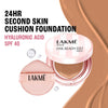 Lakme 9to5 Hya Beach Edit Cushion Foundation, SPF 40, Hydrating Matte, C 100 - Cool Cinnamon
