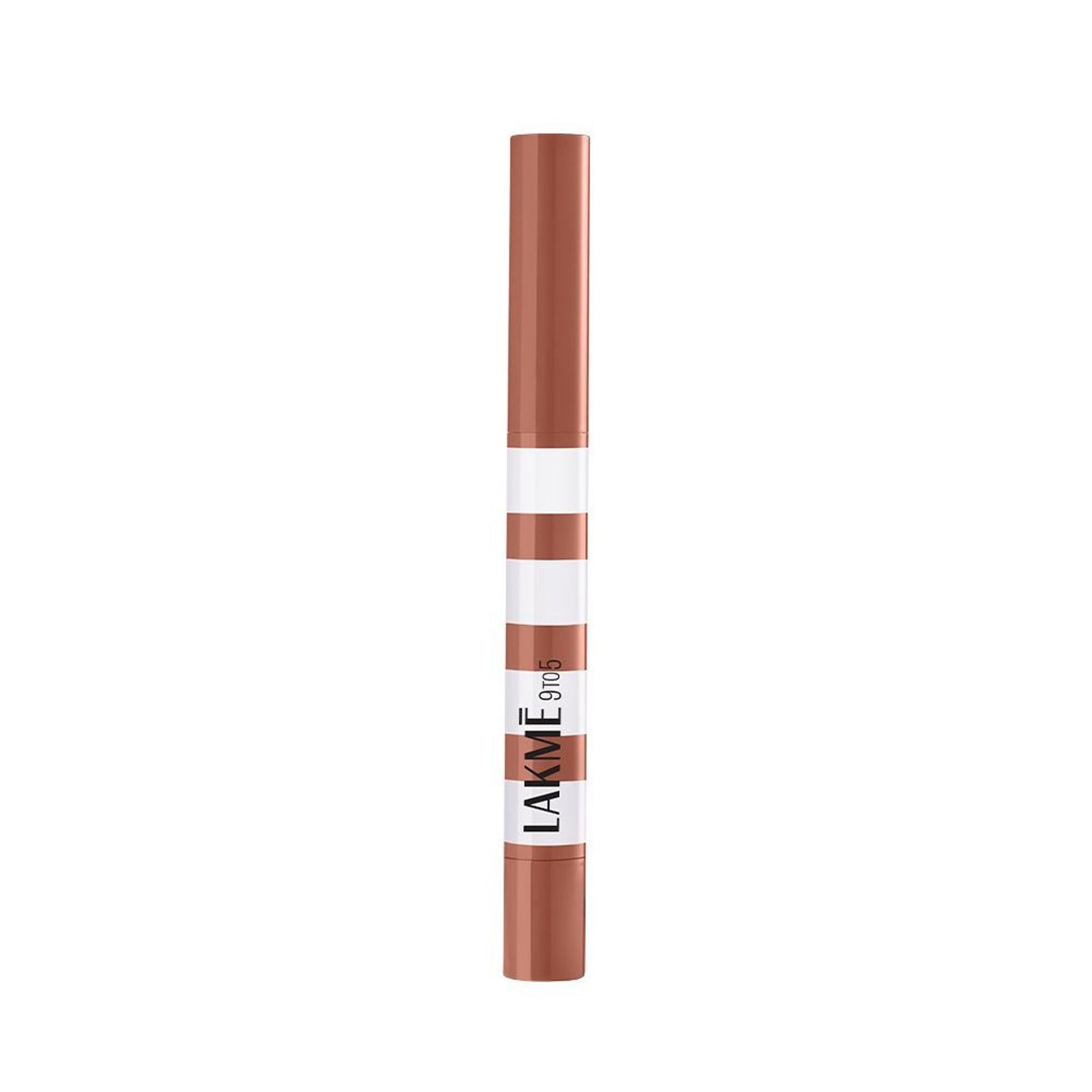 Lakme 9to5 Hya Beach Edit, Lipstick + Liner Duo, SPF 30, Hydrating Matte - Beachy Nude