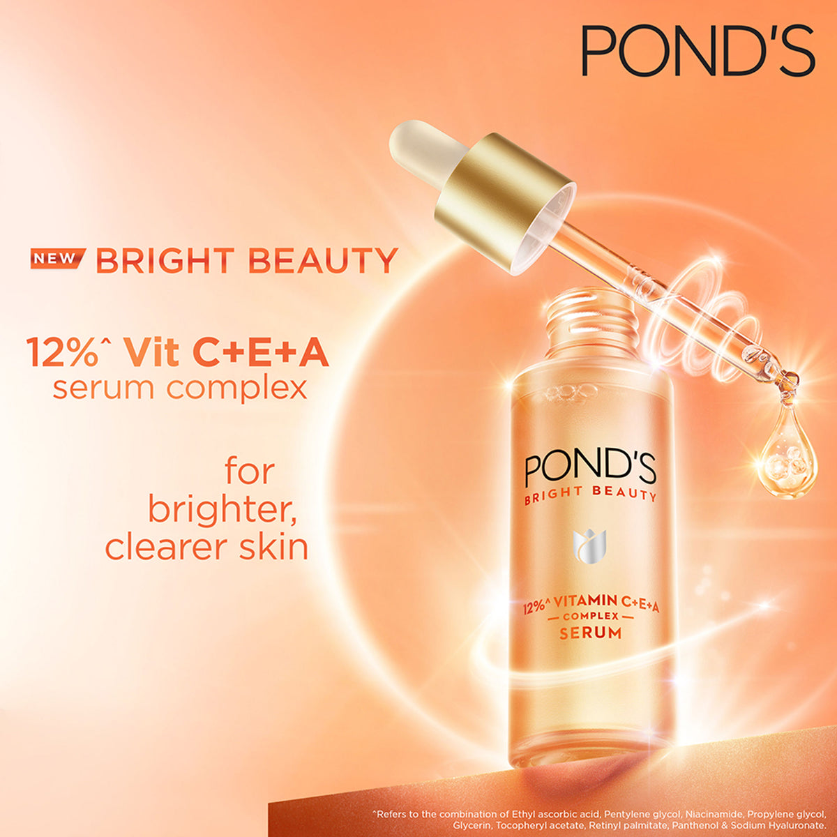 Ponds Bright Beauty 12% Vitamin C+E+A Serum