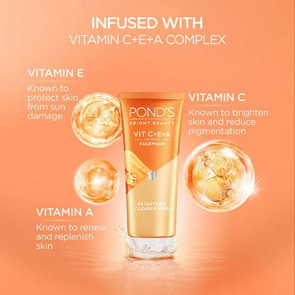 Ponds Bright Beauty Vitamin C+E+A Gel Face Wash