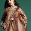 Dhiyona IE Bandhani Printed Thread Work Kurta with Trousers & With Dupatta