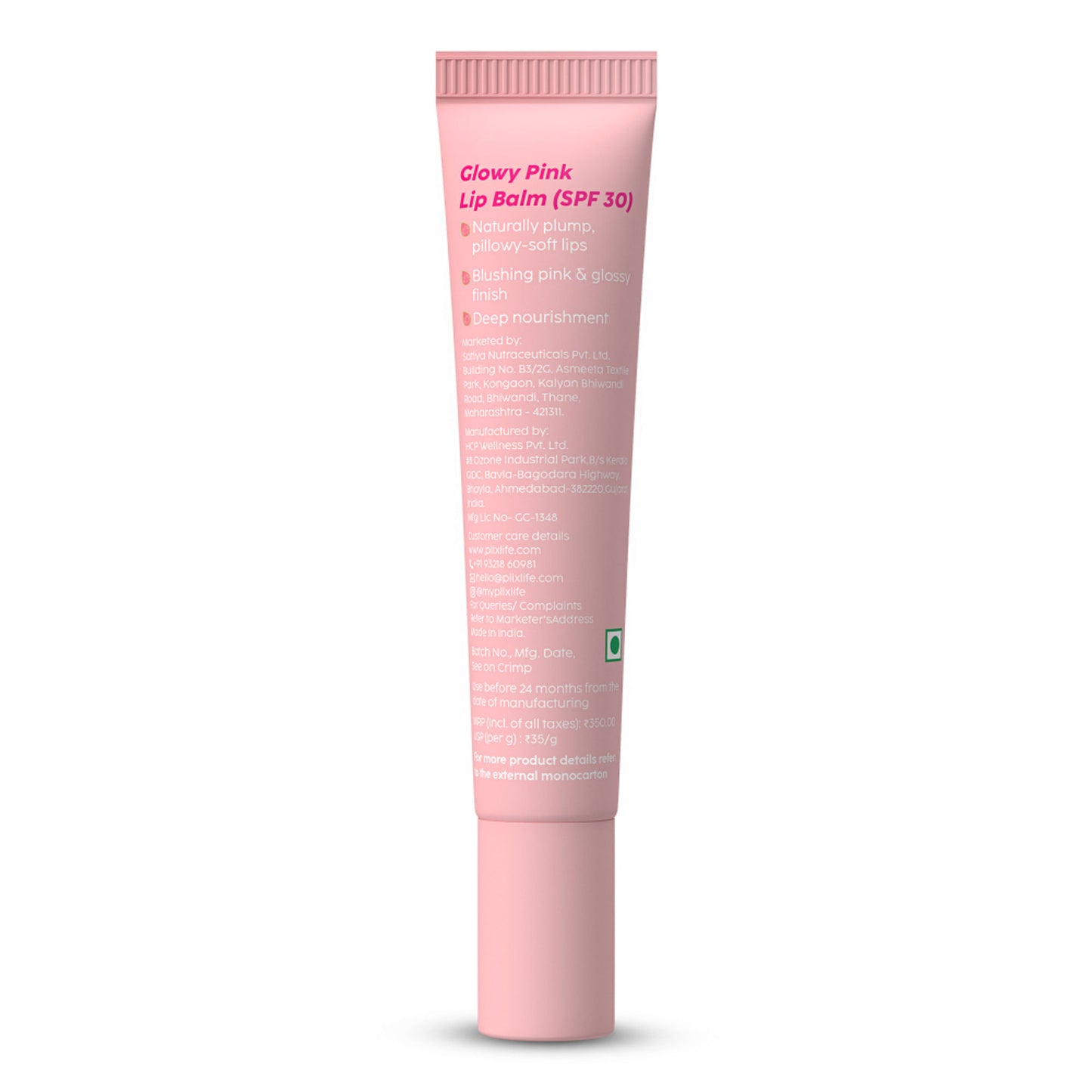 Plix Guava Glowy Lip Tinted Balm