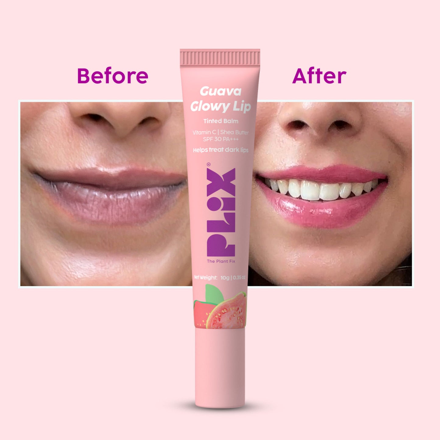 Plix Guava Glowy Lip Tinted Balm