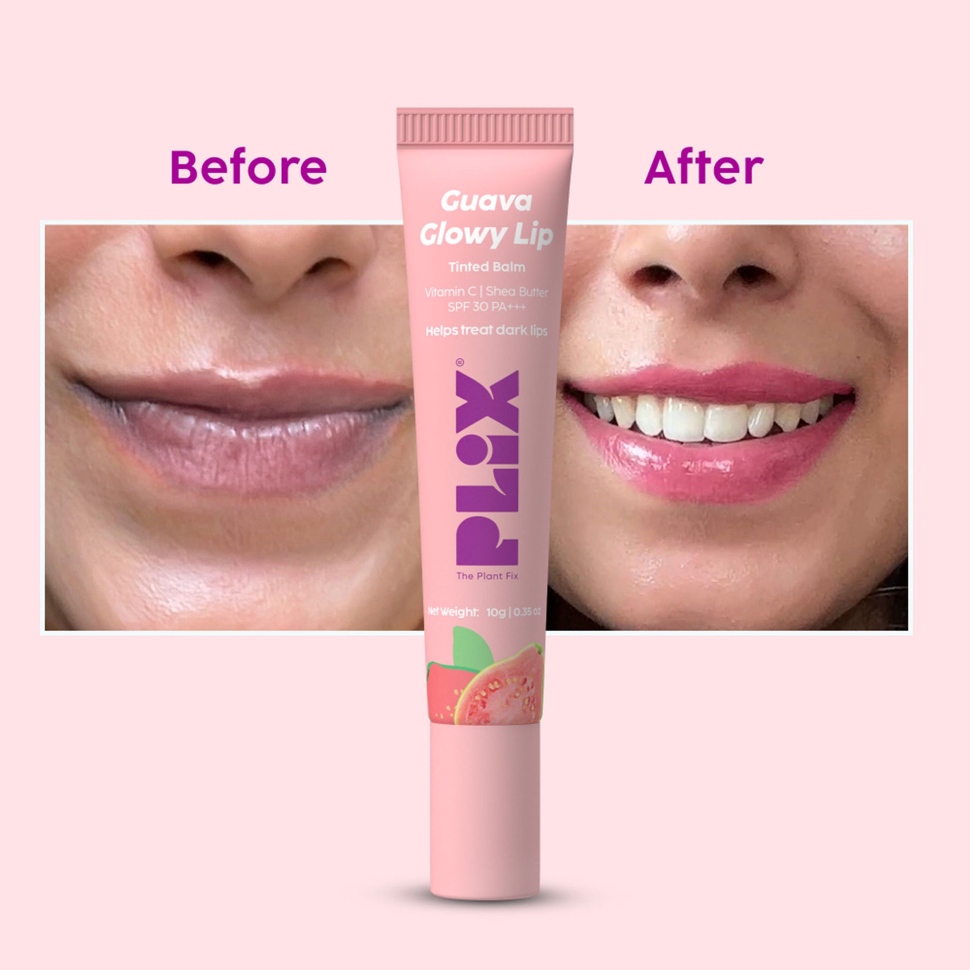 Plix Guava Glowy Lip Tinted Balm