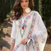 Dhiyona IE Women Floral Embroidered Regular Sequinned Pure Cotton Kurta & Trousers & Dupatta