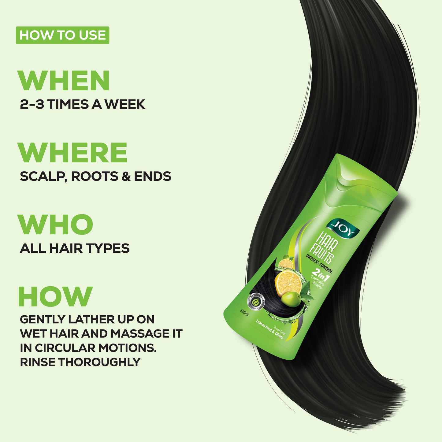 Joy Hair Dryness Control Conditioning Shampoo With Lemon & Olives
