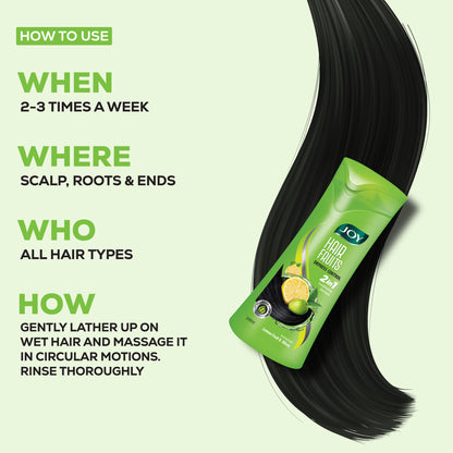 Joy Hair Dryness Control Conditioning Shampoo With Lemon & Olives