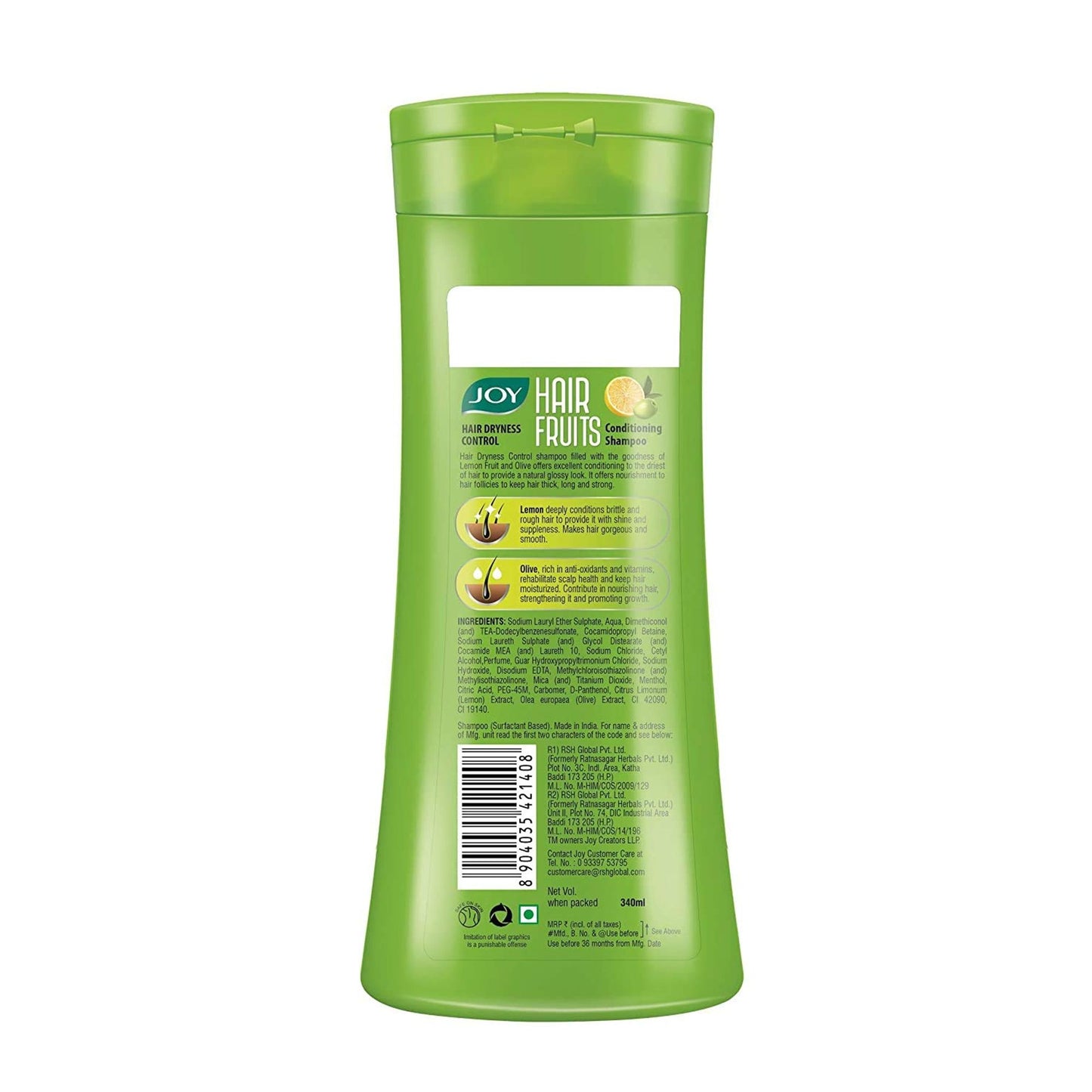 Joy Hair Dryness Control Conditioning Shampoo With Lemon & Olives