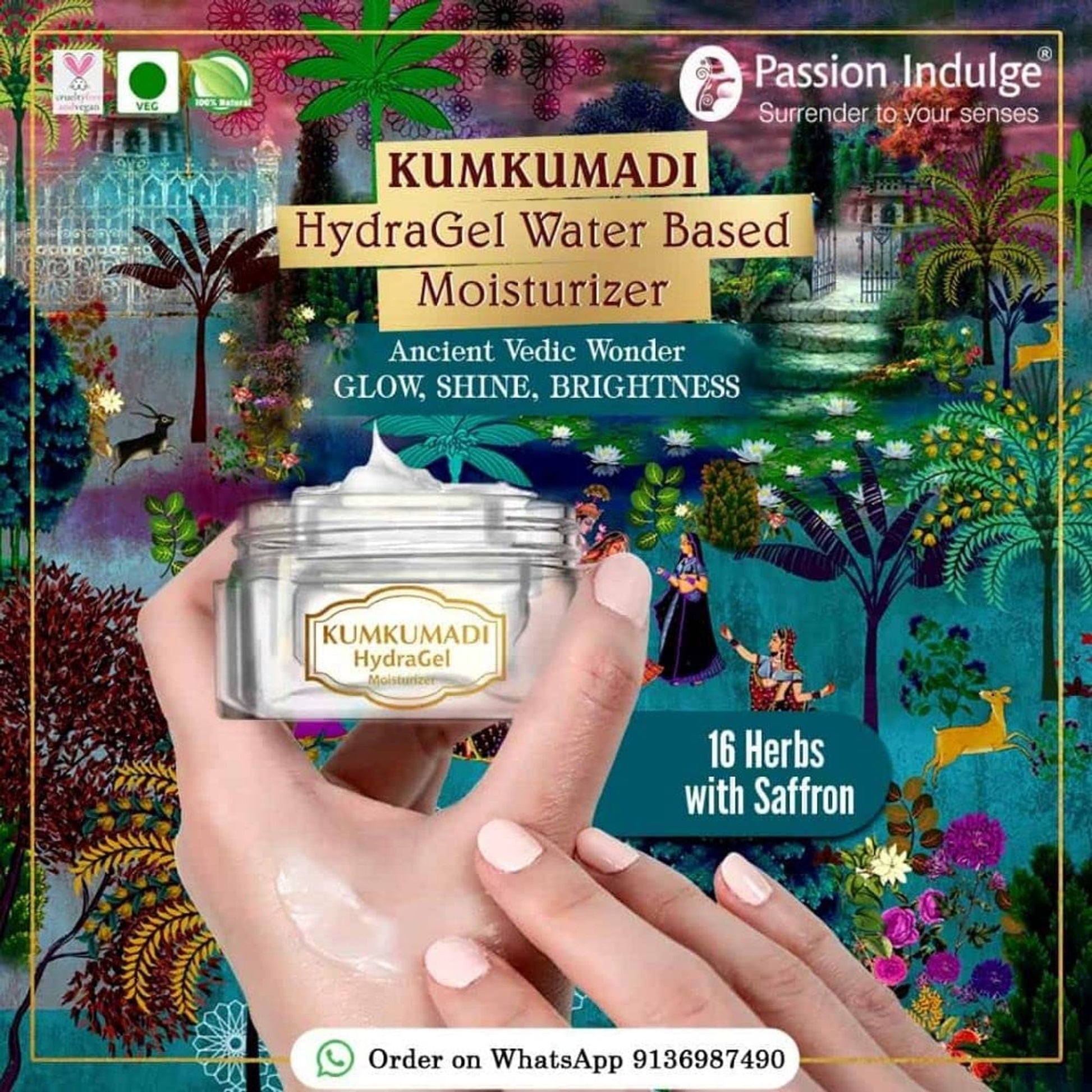 Passion Indulge Kumkumadi Natural Hydragel Moisturizer Spf 15