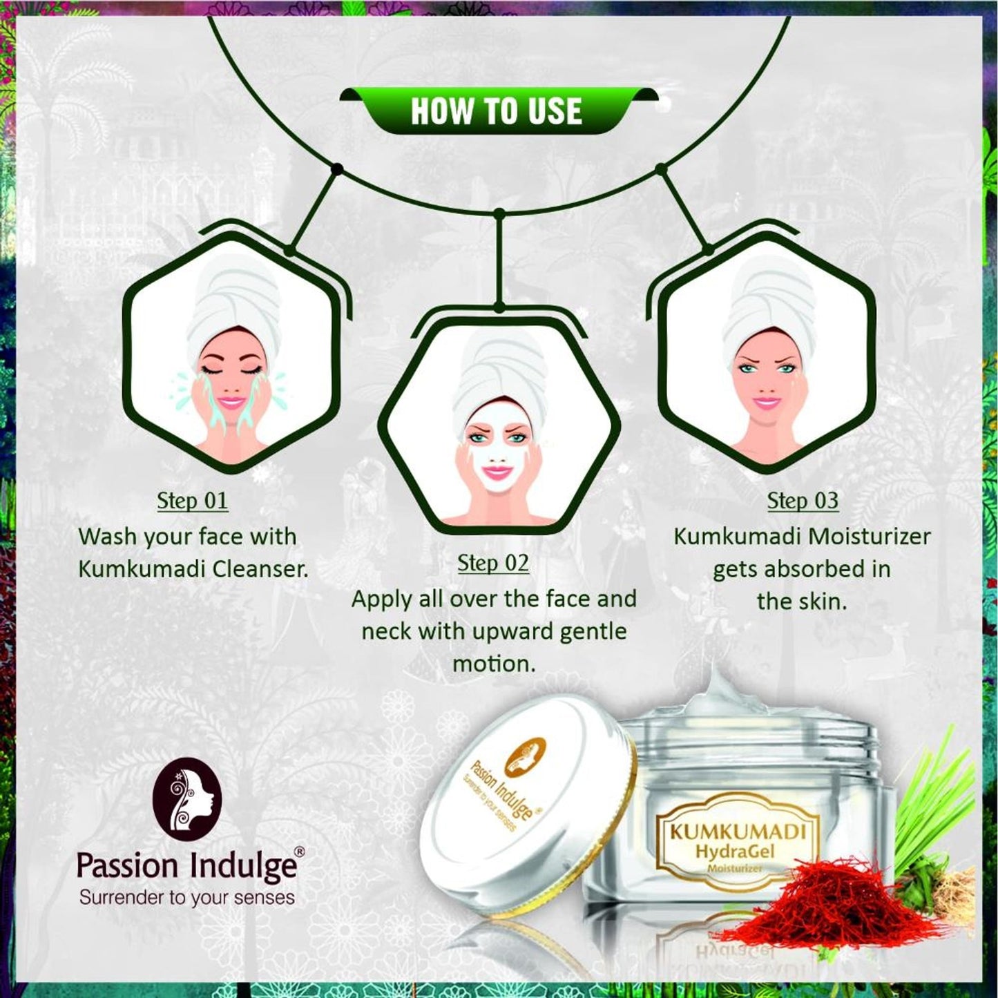 Passion Indulge Kumkumadi Natural Hydragel Moisturizer Spf 15