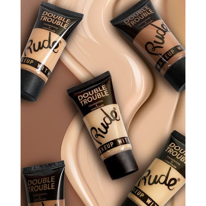 Rude Cosmetics Double Trouble Foundation + Concealer - Vanilla 07