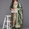 Dhiyona VA Women'sChanderi Silk Kurta with Trousers & Dupatta