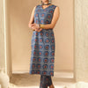 Indyancart IE Women Printed Regular Pure Cotton Kurta with Trousers