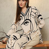 Dhiyona IE Women Abstract Printed Regular Straight Kurta with Trousers