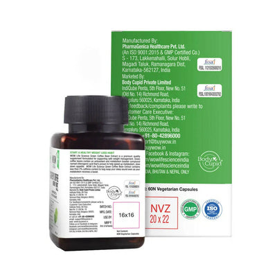 Wow Life Science Green Coffee Bean Extract Vegetarian Capsules