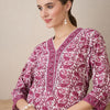 Dhiyona IE Women Paisley Printed Regular Pure Cotton Kurta with Trousers