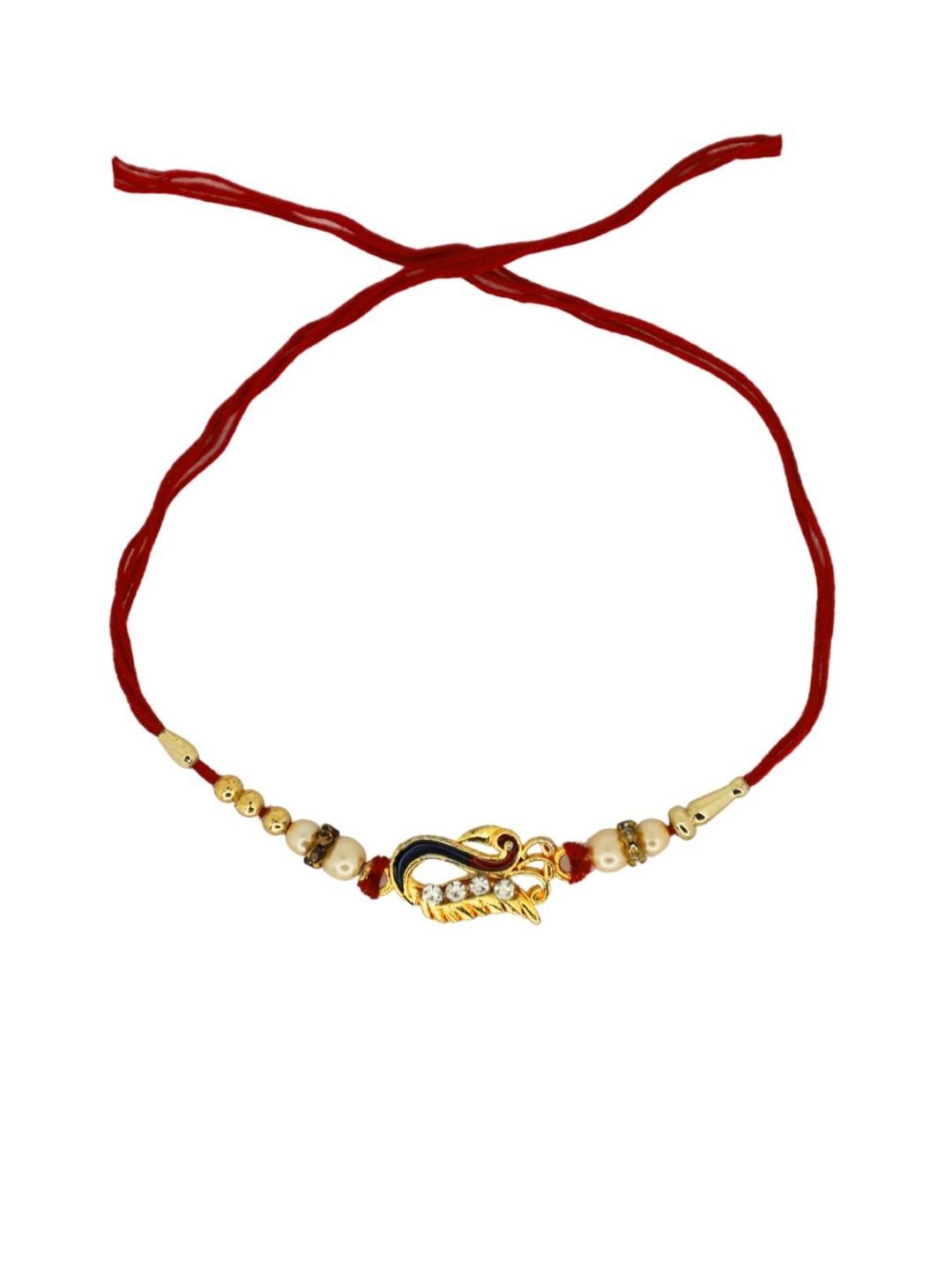 Anouk Thread Rakhi With Roli Chawal & Greetings Card