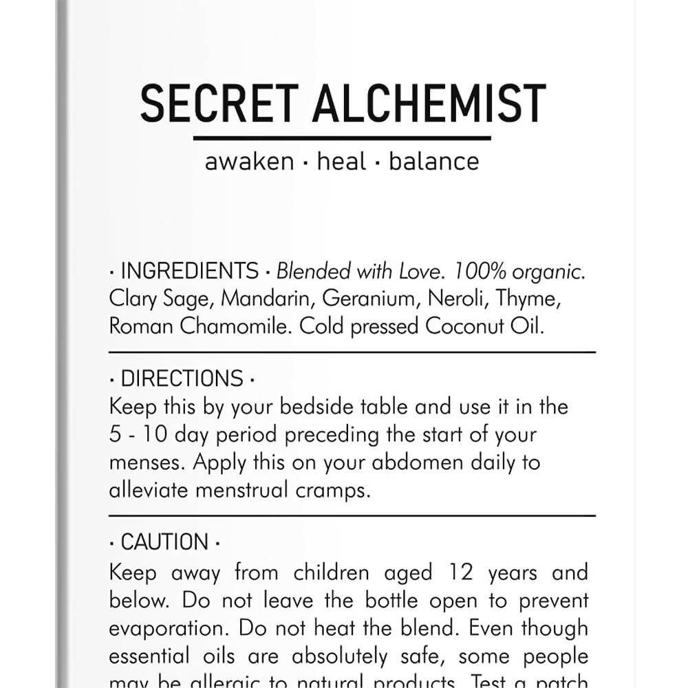 Secret Alchemist Balance Pre Menstrual Tension Reliever Oil