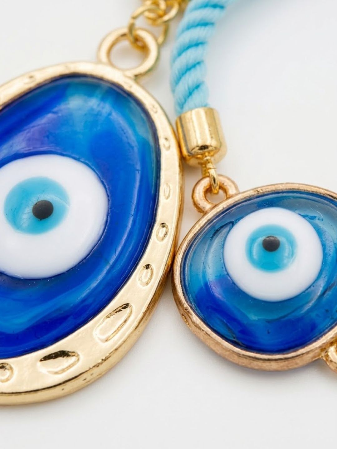 Anouk Set Of 2 Blue Evil Eye Bhaiya Bhabhi Wraparound Rakhi