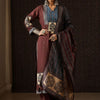 Dhiyona IE Ethnic Motifs Printed V-Neck Straight Kurta With Trousers & Dupatta