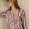 Dhiyona IE Floral Screen Printed Notch Neck A-Line Pure Cotton Kurta With Trousers