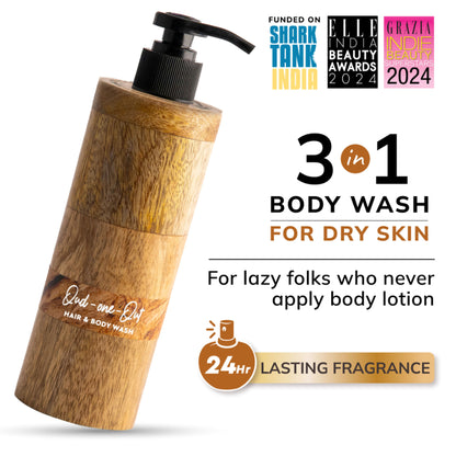 Mintree Organic Oud Body Wash for Dull, Dry & Tanned Skin with Ceramide|Shower Gel for Men&Women