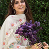 Indyancart IE Women Floral Embroidered Regular Sequinned Pure Cotton Kurta with Trousers & With Dupatta