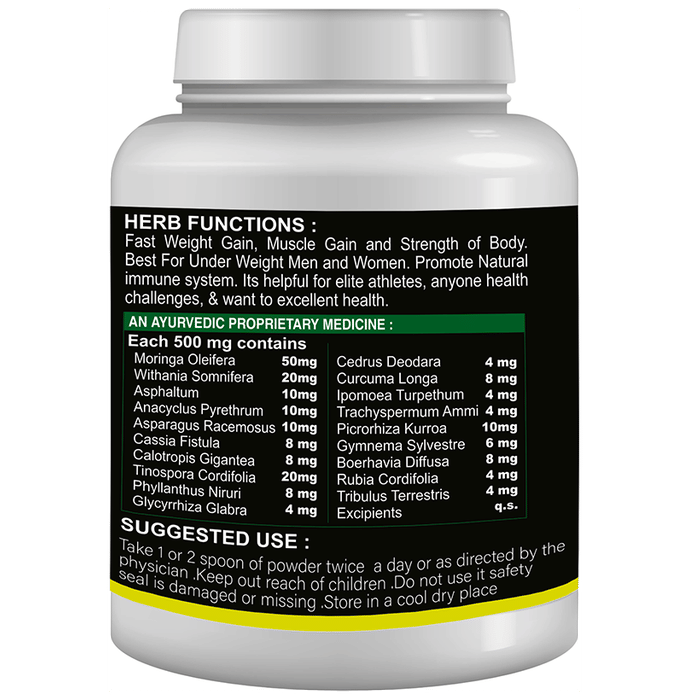 Sabates Fast Gain Pro Powder health drink in a container, showing the powder and label with product branding.