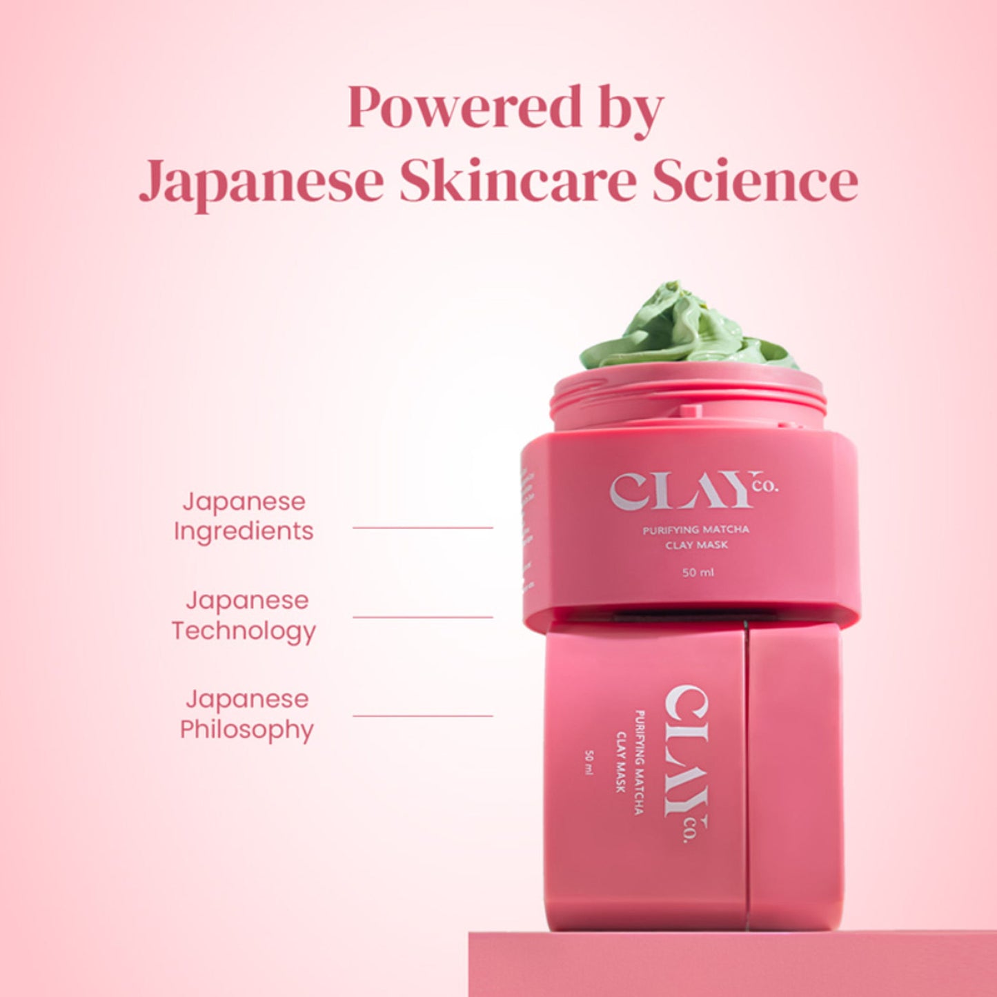 Clayco Purifying Matcha Clay Mask - Reduce Acne, Hydrate & Unclog Pores