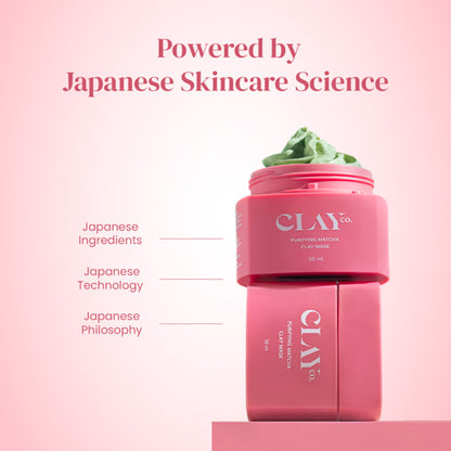 Clayco Purifying Matcha Clay Mask - Reduce Acne, Hydrate & Unclog Pores
