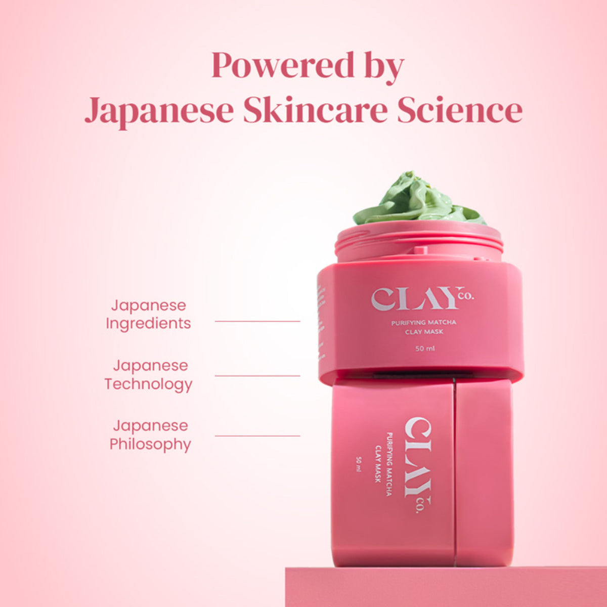 Clayco Purifying Matcha Clay Mask - Reduce Acne, Hydrate & Unclog Pores