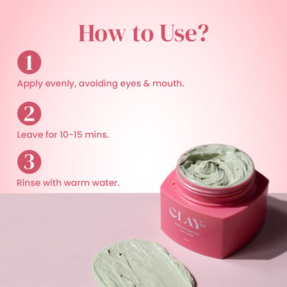 Clayco Purifying Matcha Clay Mask - Reduce Acne, Hydrate & Unclog Pores