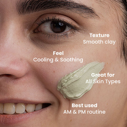 Clayco Purifying Matcha Clay Mask - Reduce Acne, Hydrate & Unclog Pores