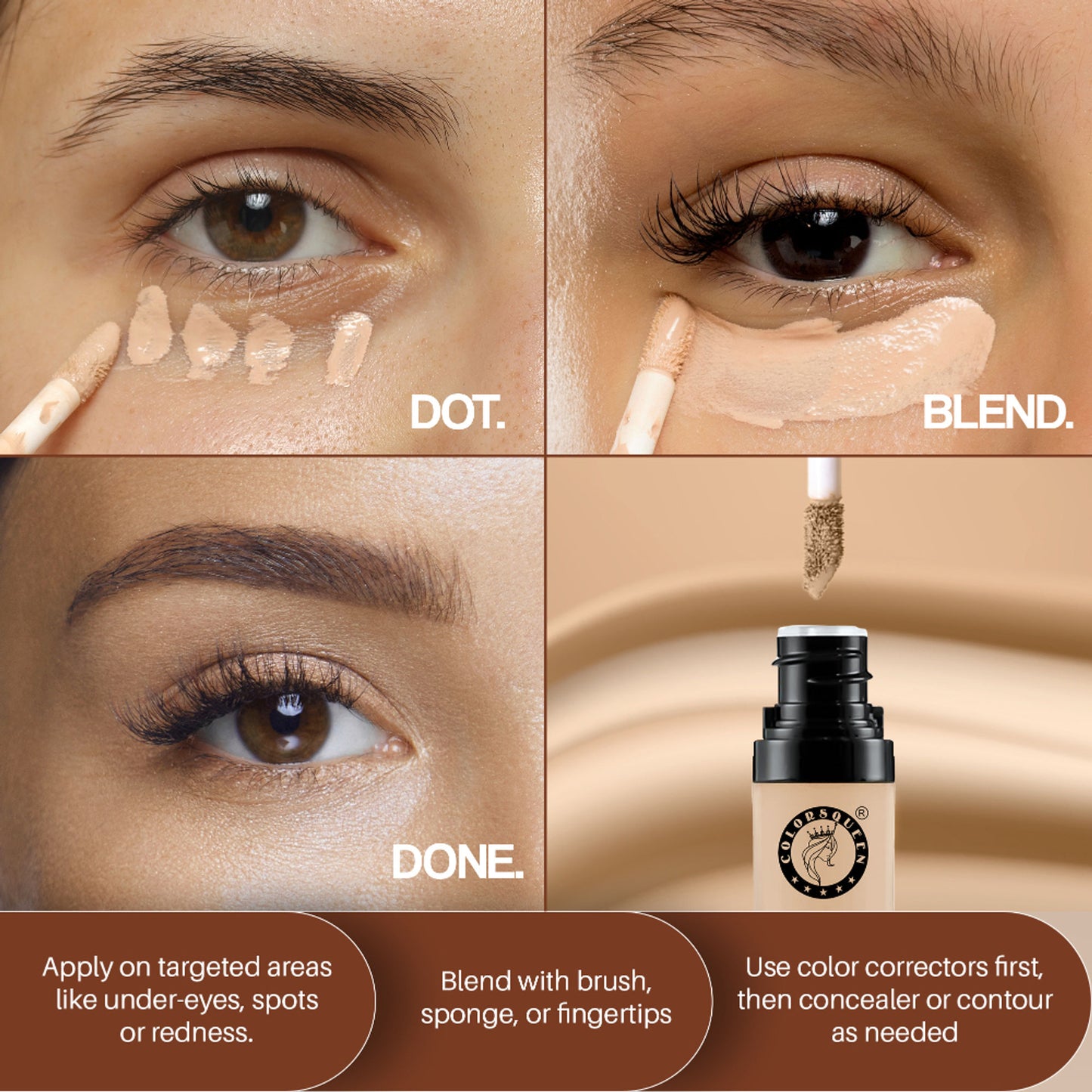 Colors Queen Conceal & Reveal Liquid Concealer - 07 Beige