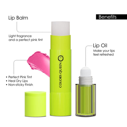 Colors Queen Magic Color 2-in-1 Lip Oil & Lip Balm - Green Apple
