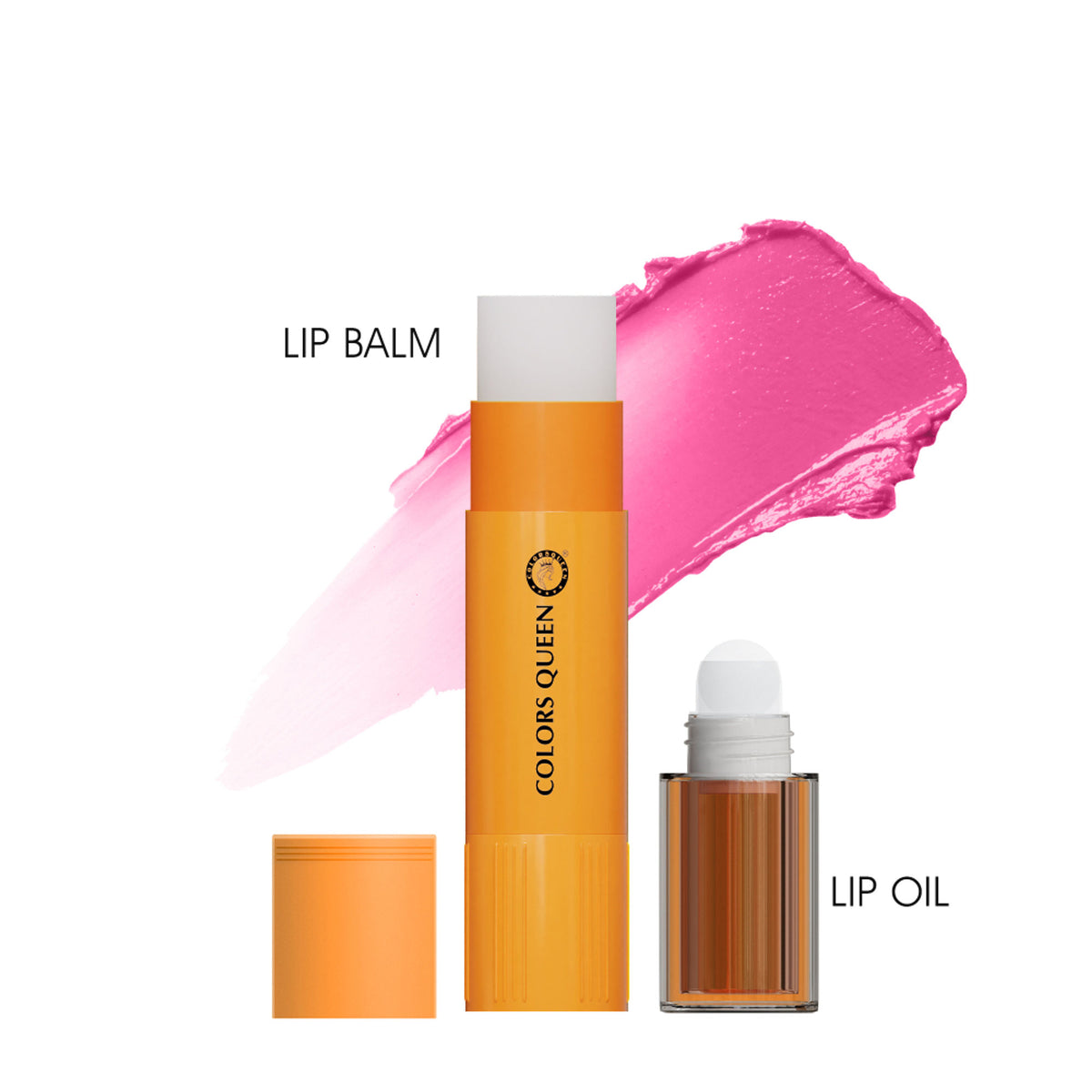 Colors Queen Magic Color 2-in-1 Lip Oil & Lip Balm - Orange