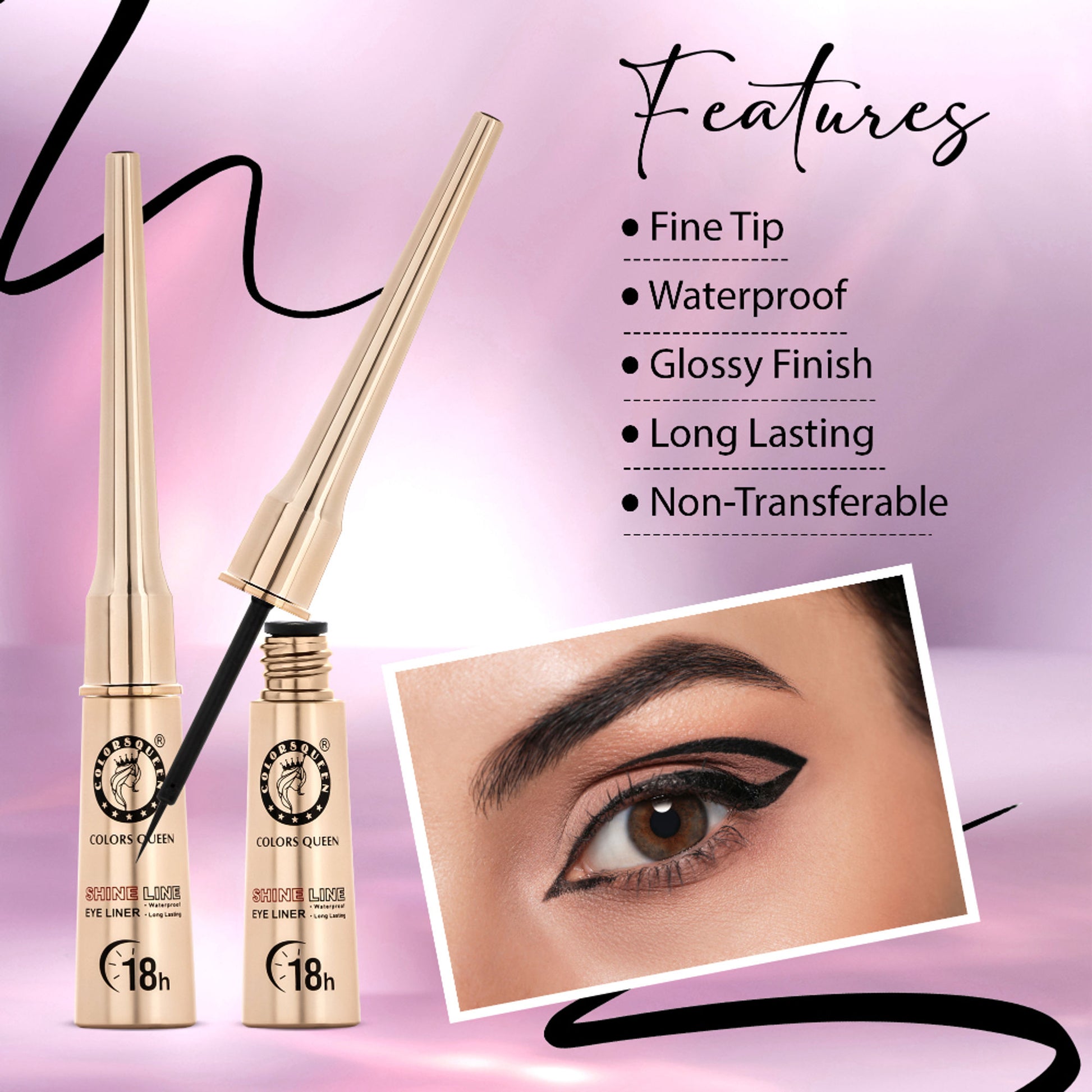 Colors Queen Shine Line Waterproof Eyeliner