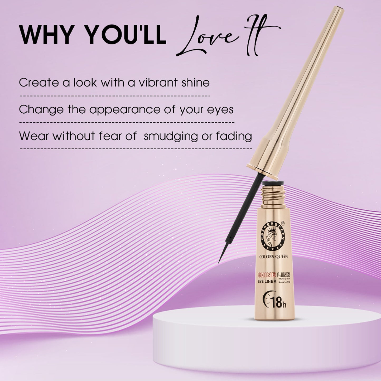 Colors Queen Shine Line Waterproof Eyeliner