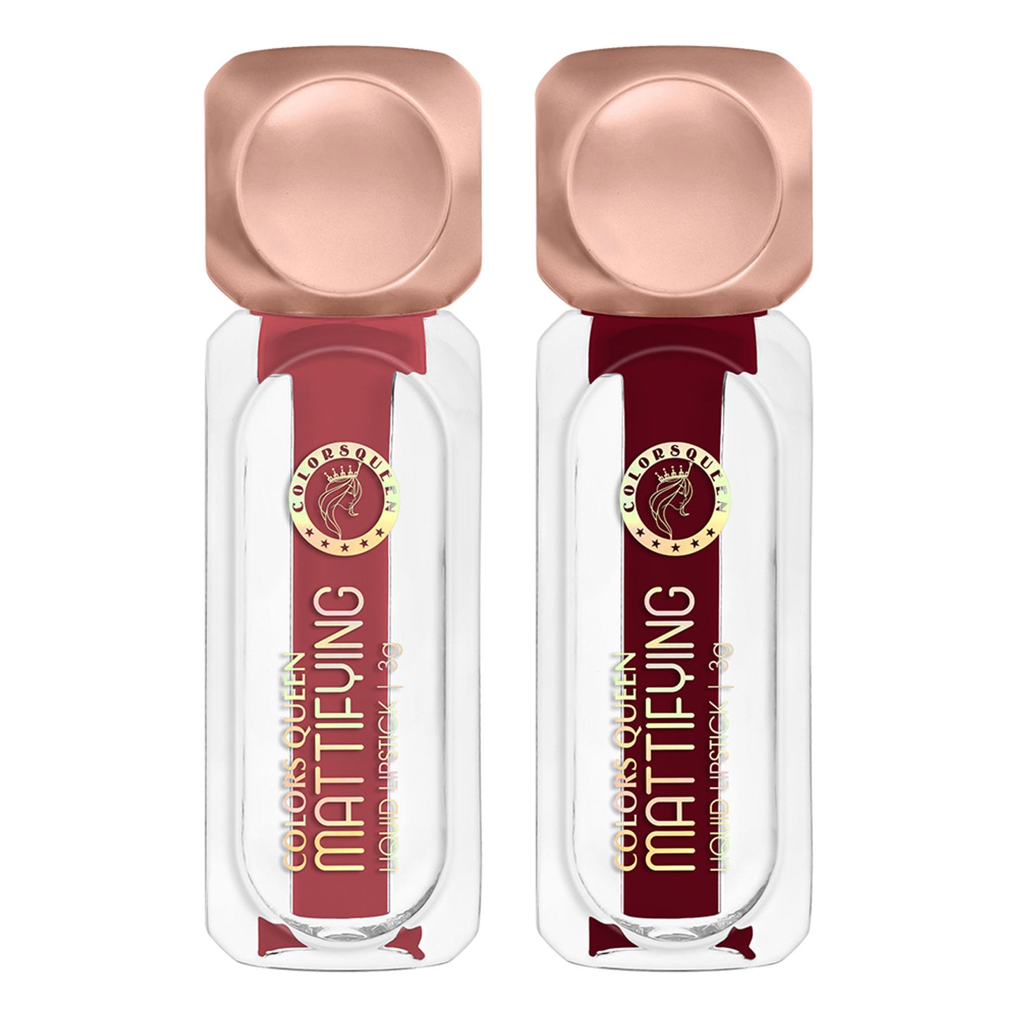 Colors Queen Mattifying Matte Liquid Lipstick - Pack of 2 - 09 Mapple 13 Ruby Mehroon