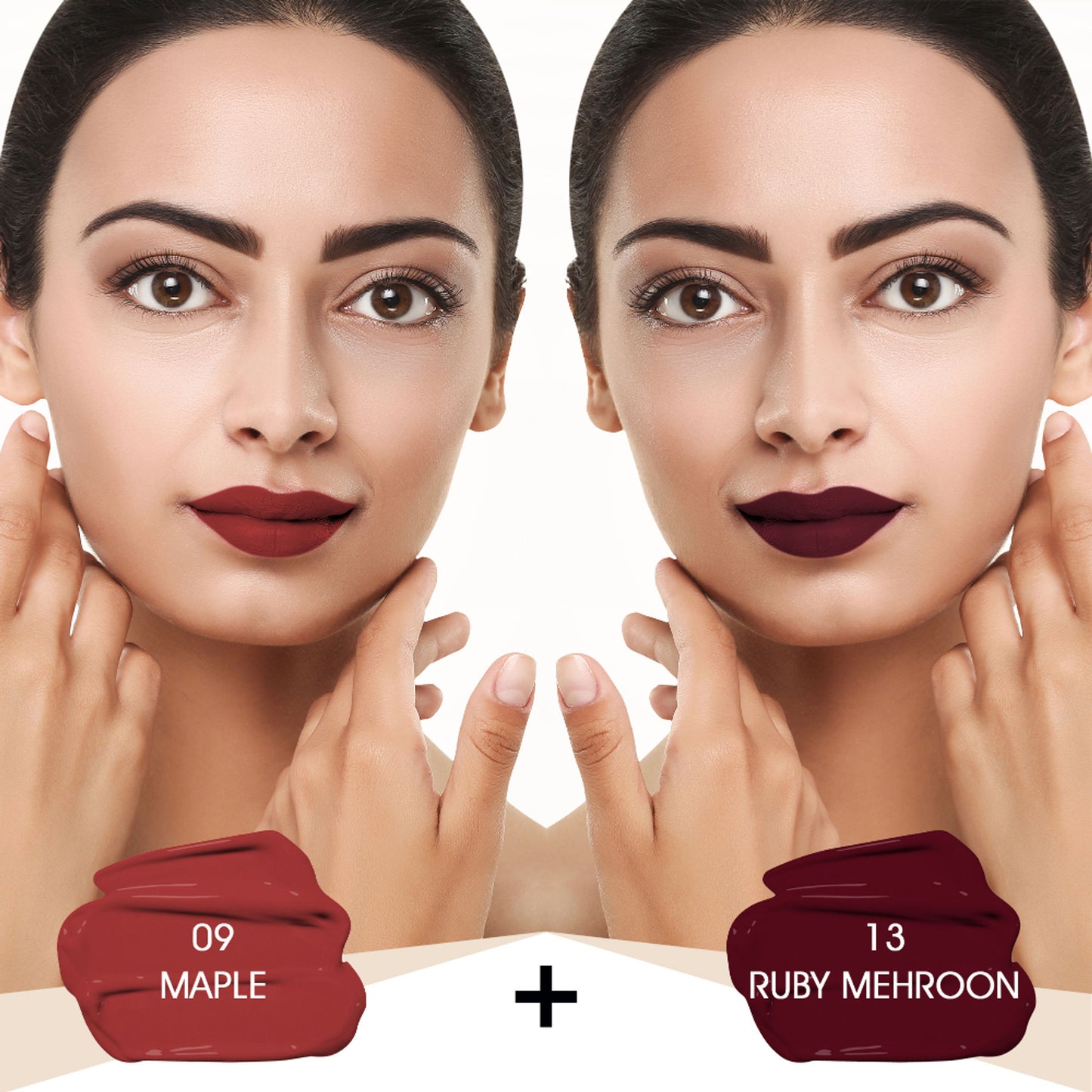 Colors Queen Mattifying Matte Liquid Lipstick - Pack of 2 - 09 Mapple 13 Ruby Mehroon