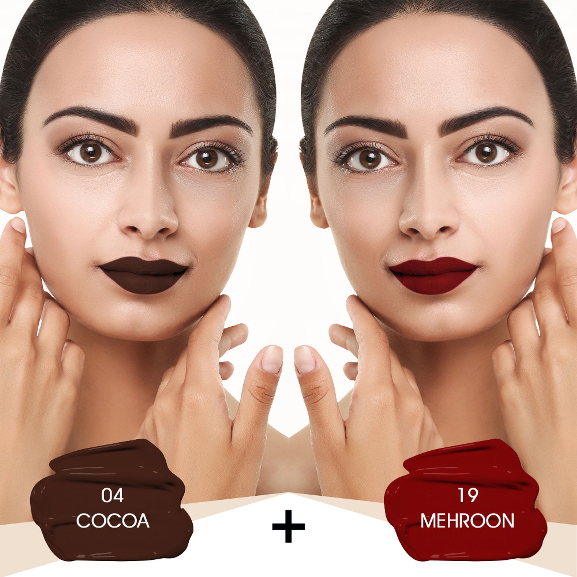 Colors Queen Mattifying Matte Liquid Lipstick - Pack of 2 - 19 Mehroon 04 Cocoa