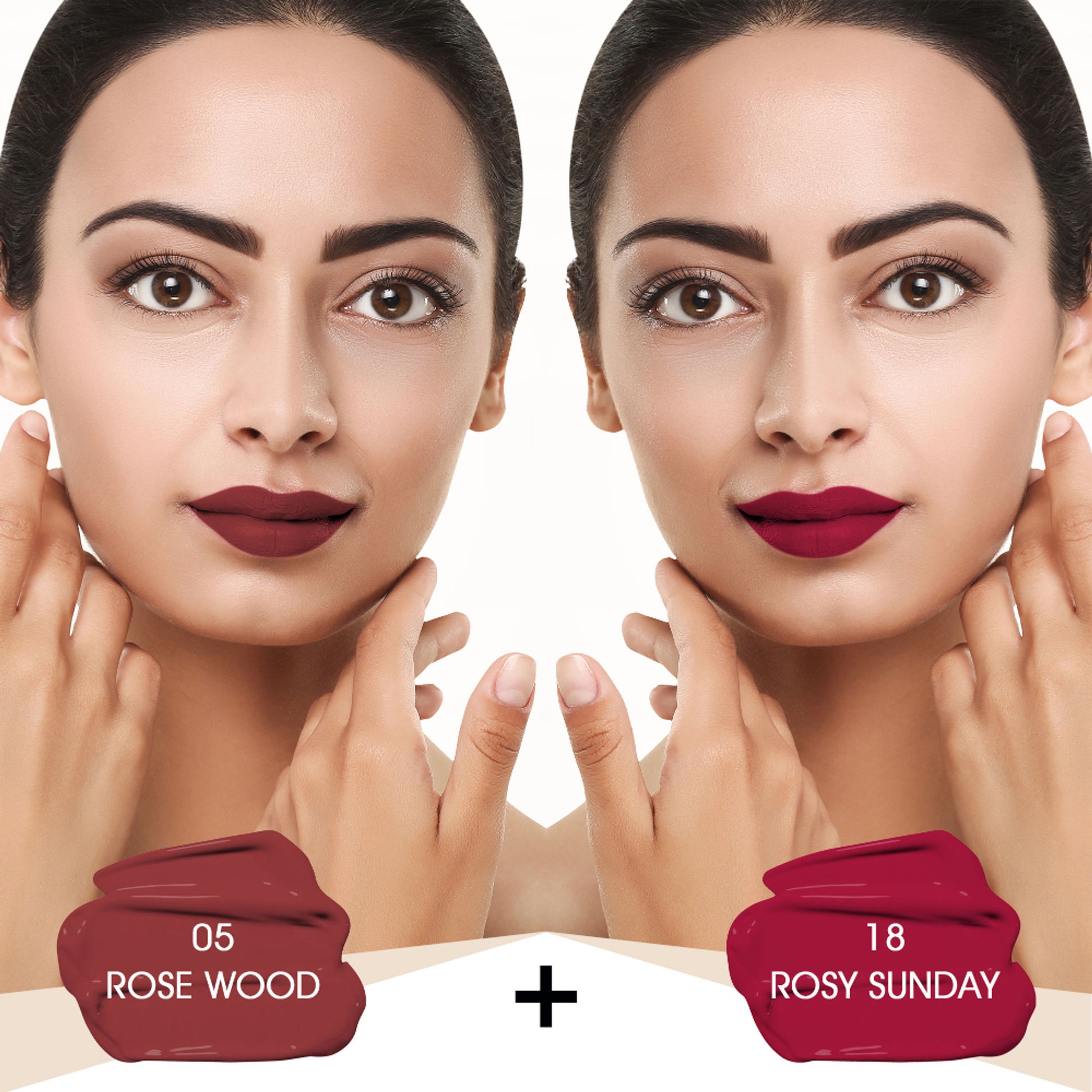 Colors Queen Mattifying Matte Liquid Lipstick - Pack of 2 - 18 Rosy Sunday 05 Rose Wood