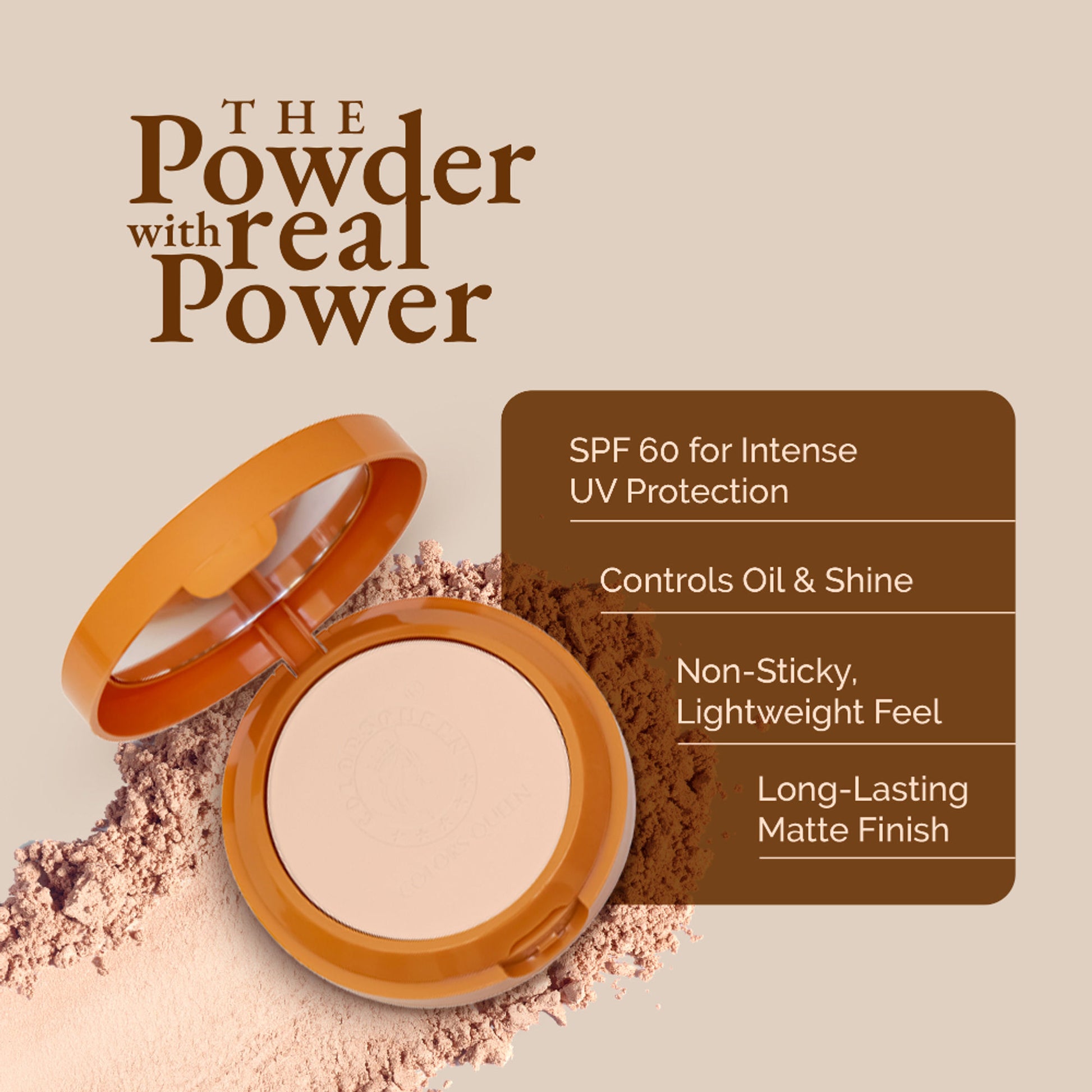 Colors Queen Sun Expert Bronze Touch Compact Powder - Warm Beige